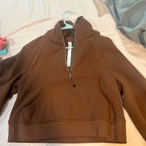 Lululemon Roasted Brown Half Zip Scuba